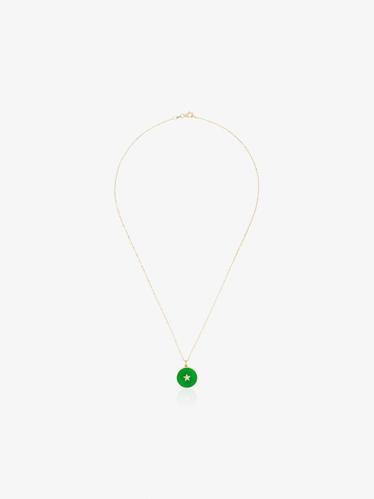 18k Yellow Gold Star Diamond Necklace