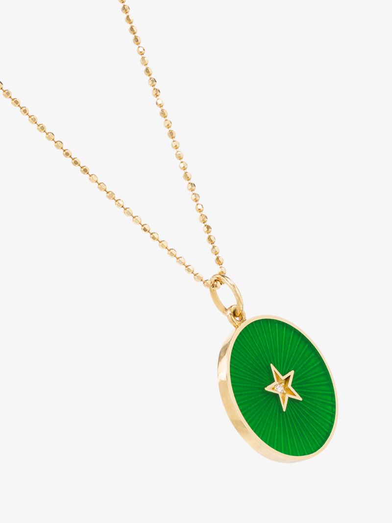 18k Yellow Gold Star Diamond Necklace
