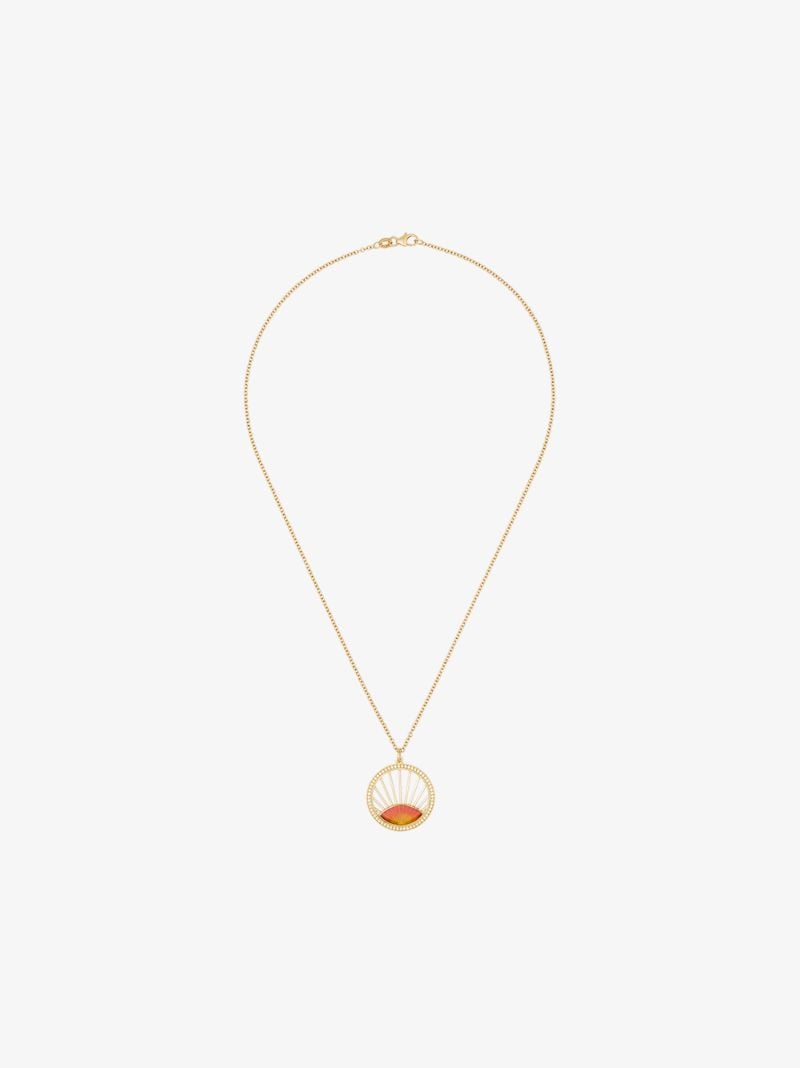 18k Yellow Gold Sunset Diamond Necklace