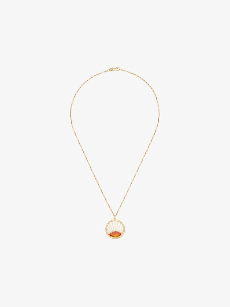 18k Yellow Gold Sunset Diamond Necklace