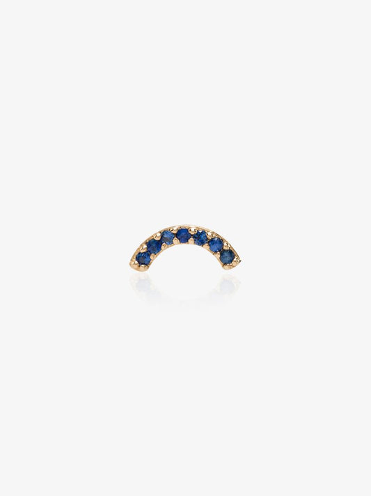 18k Yellow Gold Sapphire Rainbow Earring