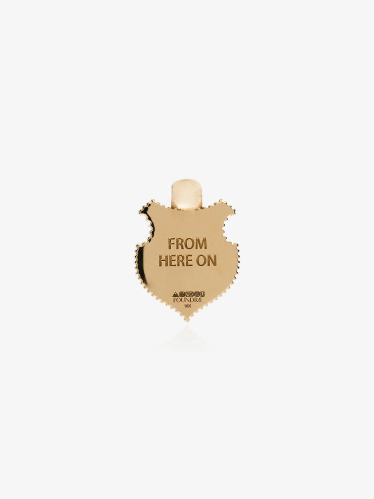 18k Yellow Gold Ab Hinc Shield Charm