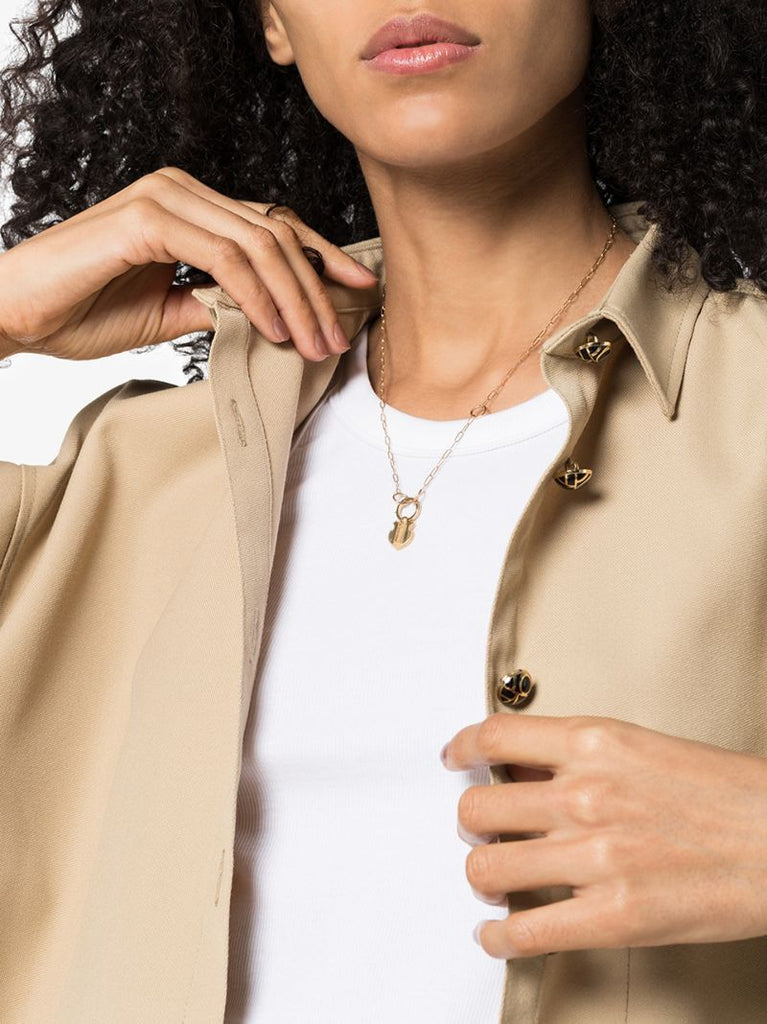 18k Yellow Gold Ab Hinc Shield Charm