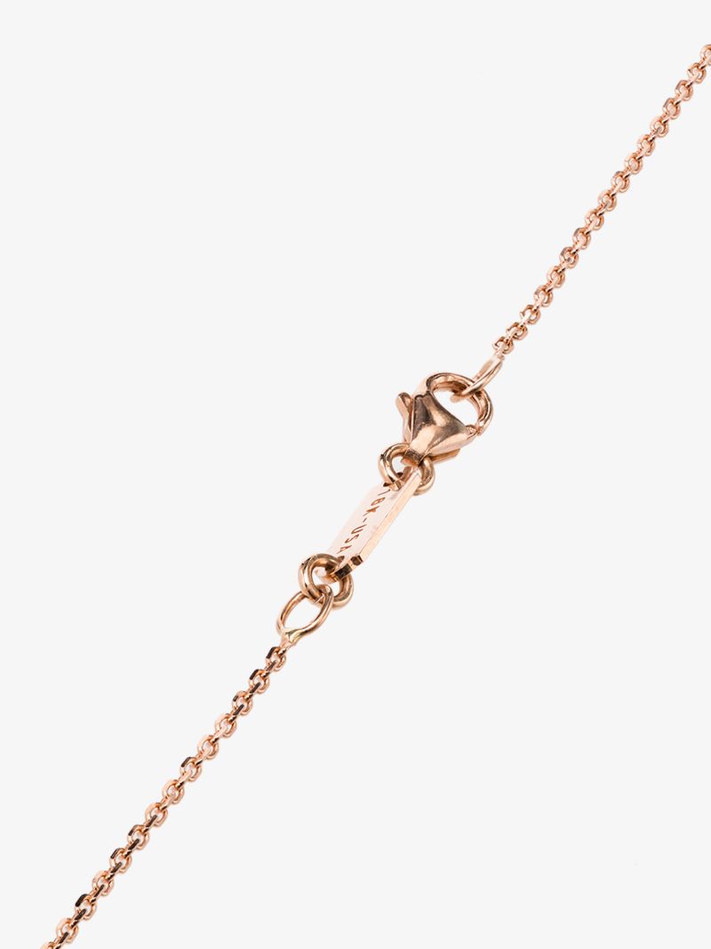 18k Rose Gold Rainbow Firework Sapphire Diamond Necklace
