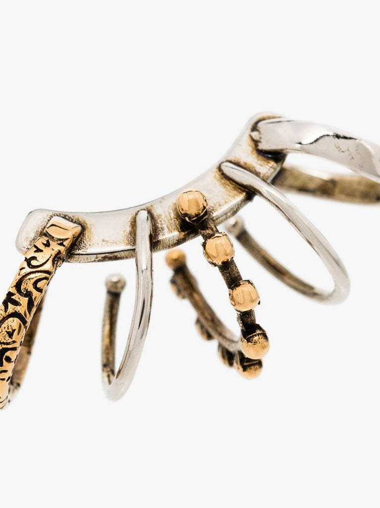 Gold and Silver Tone Punk Ear Cuff
