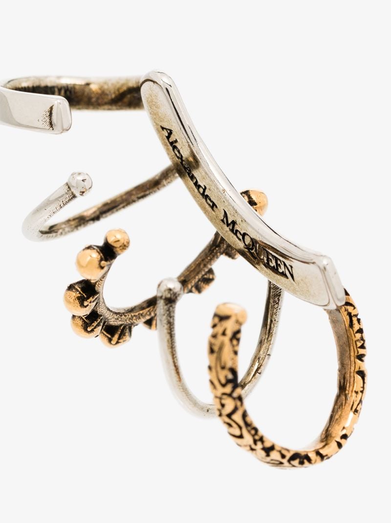 Gold and Silver Tone Punk Ear Cuff