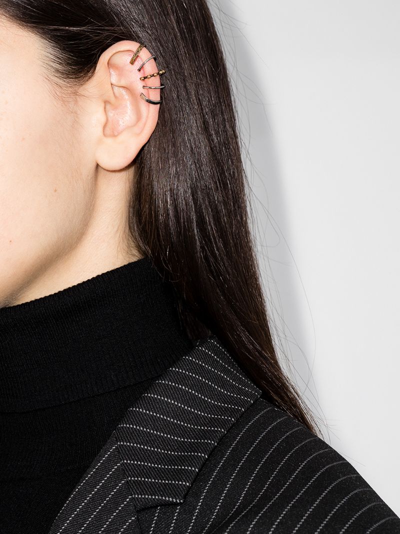 Gold and Silver Tone Punk Ear Cuff