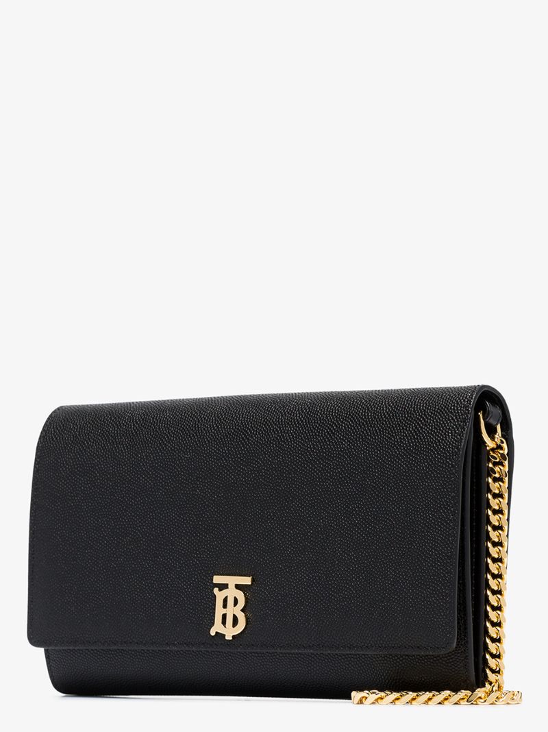 Black Hannah Leather Shoulder Bag