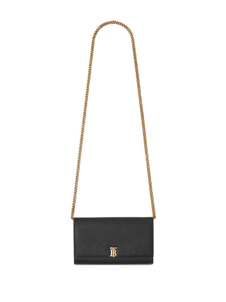 Black Hannah Leather Shoulder Bag