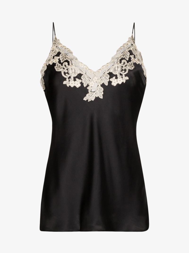 Black Maison Silk Camisole Top