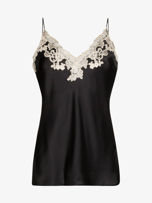 Black Maison Silk Camisole Top