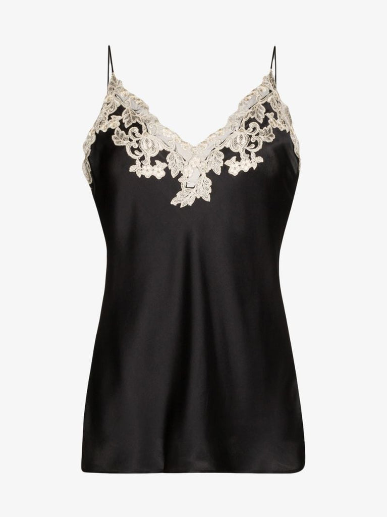 Black Maison Silk Camisole Top