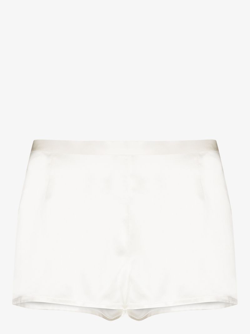 White Silk Pyjama Shorts