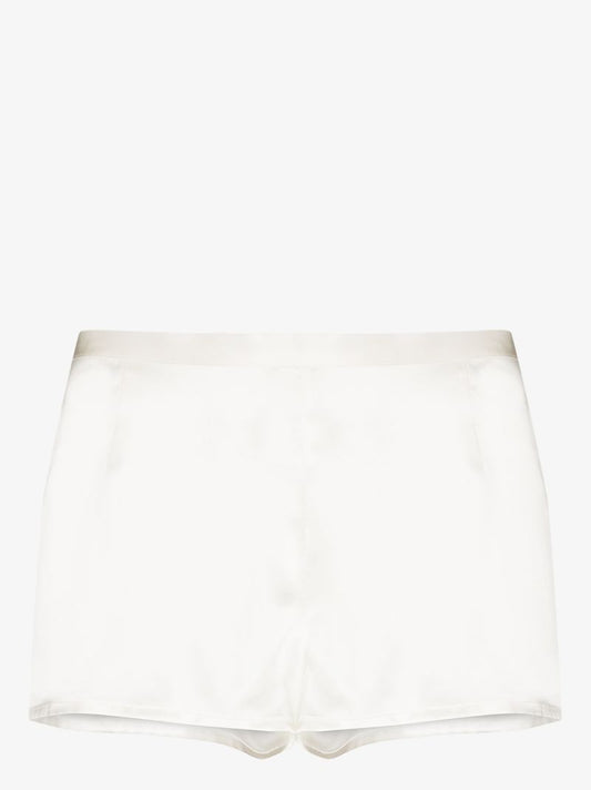 White Silk Pyjama Shorts