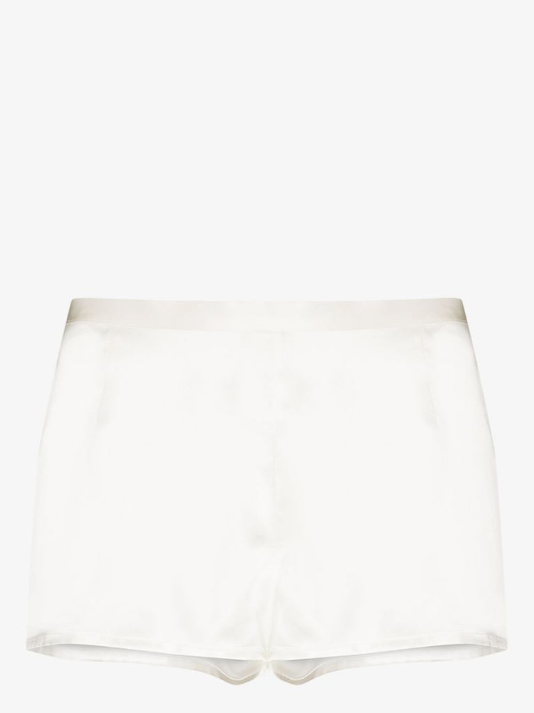 White Silk Pyjama Shorts