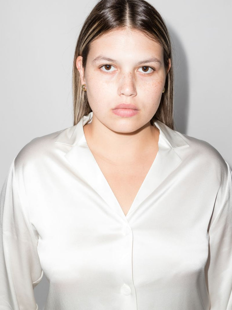 White Silk Pyjama Set