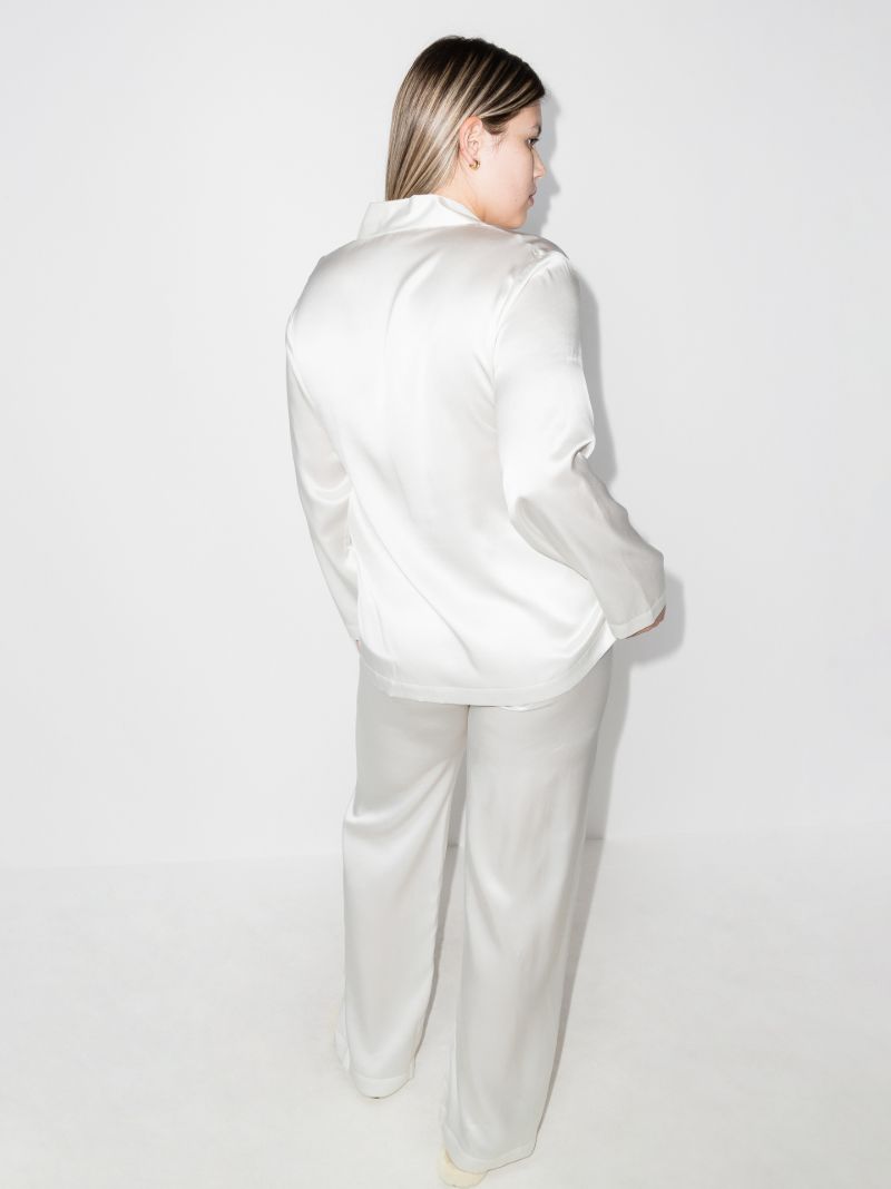 White Silk Pyjama Set