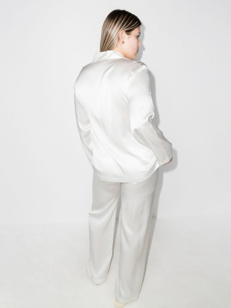 White Silk Pyjama Set