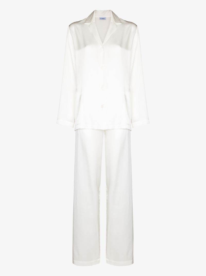White Silk Pyjama Set