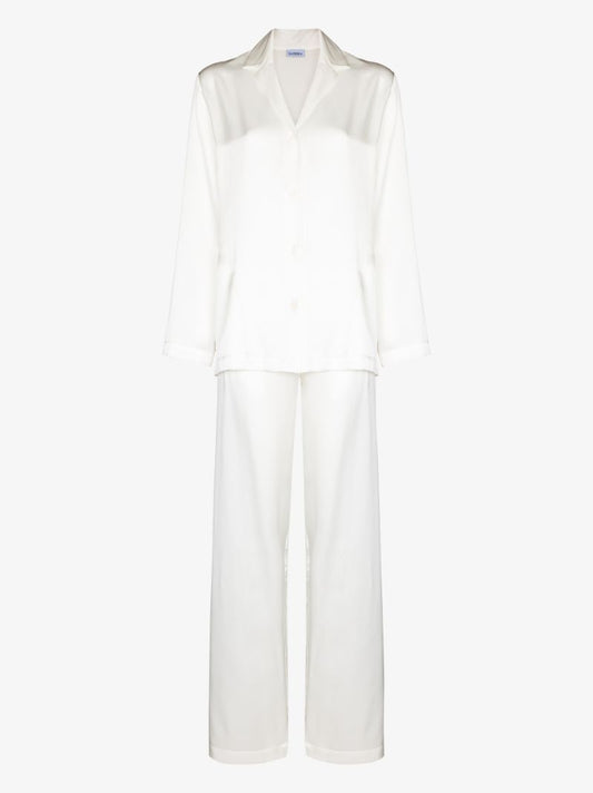 White Silk Pyjama Set