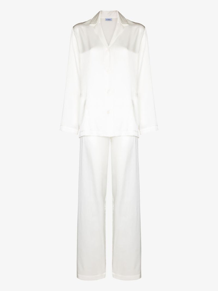 White Silk Pyjama Set