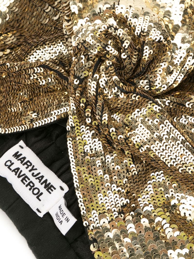 Gold Adele Beaded Sequin Turban