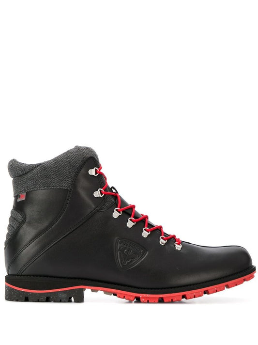 Black Chamonix Leather Hiking Boots