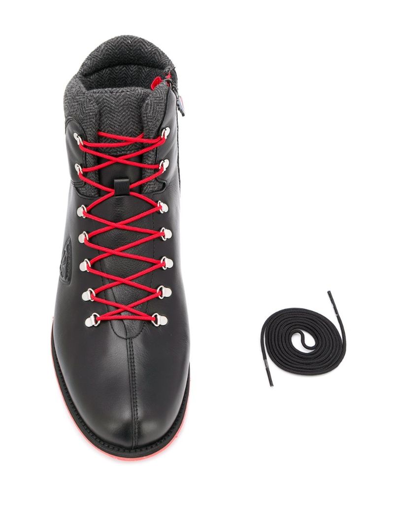 Black Chamonix Leather Hiking Boots