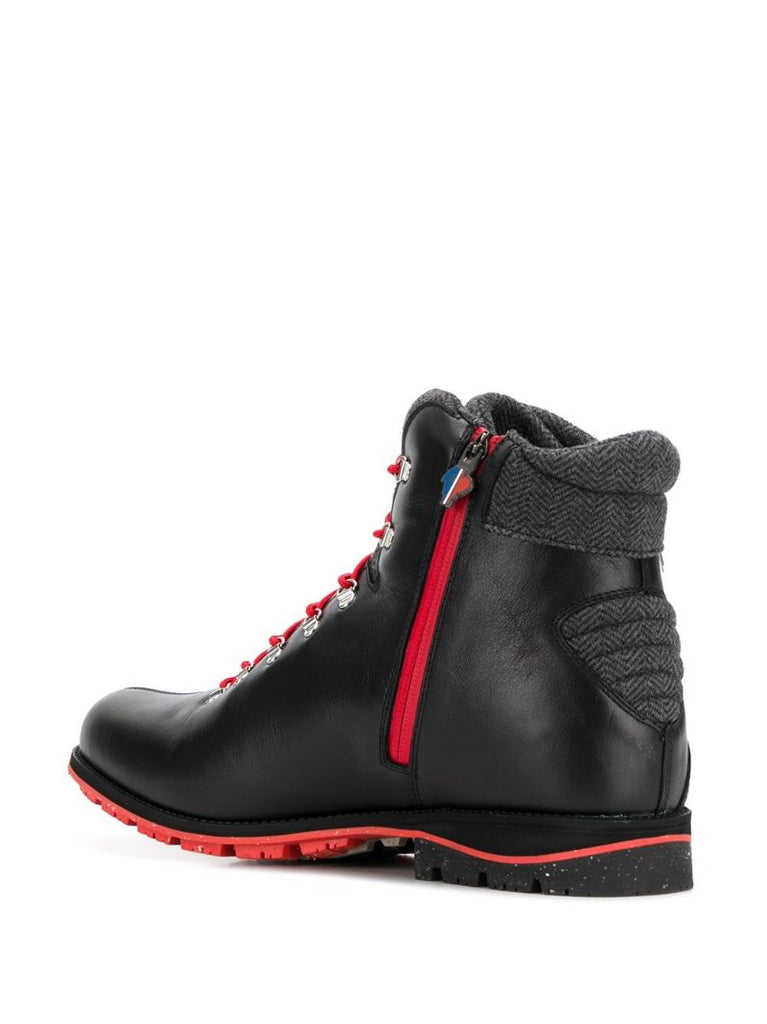 Black Chamonix Leather Hiking Boots