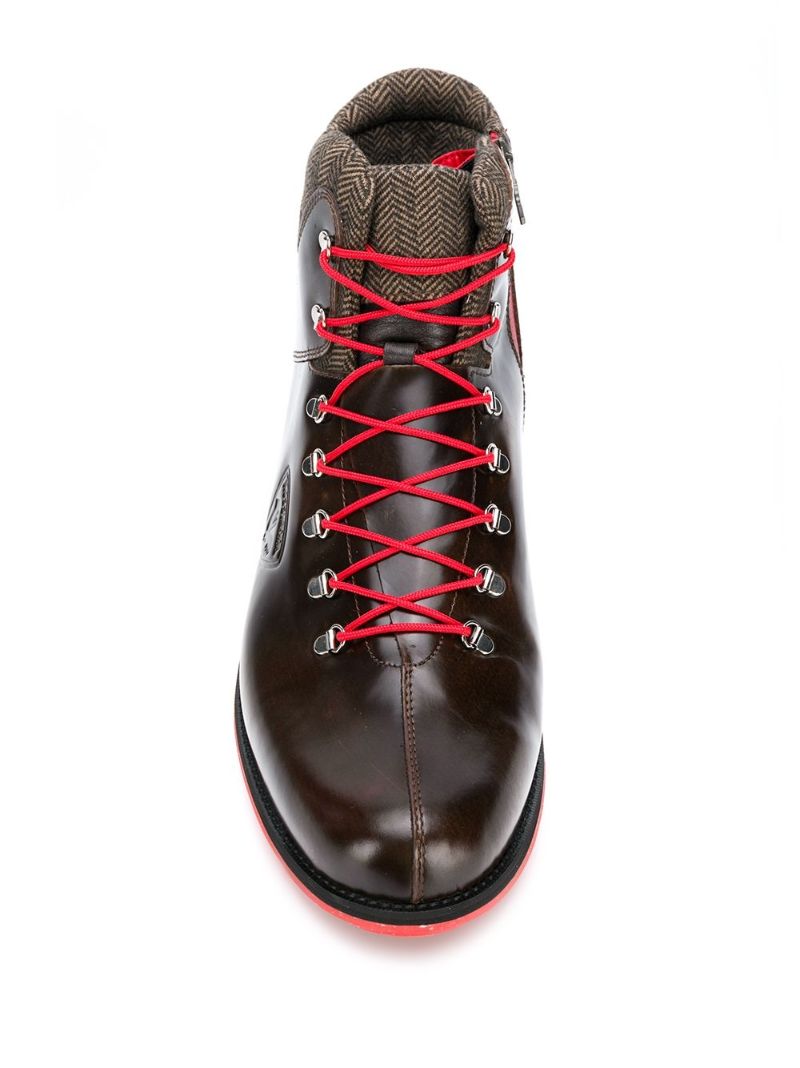 Brown 1907 Chamonix Leather Hiking Boots