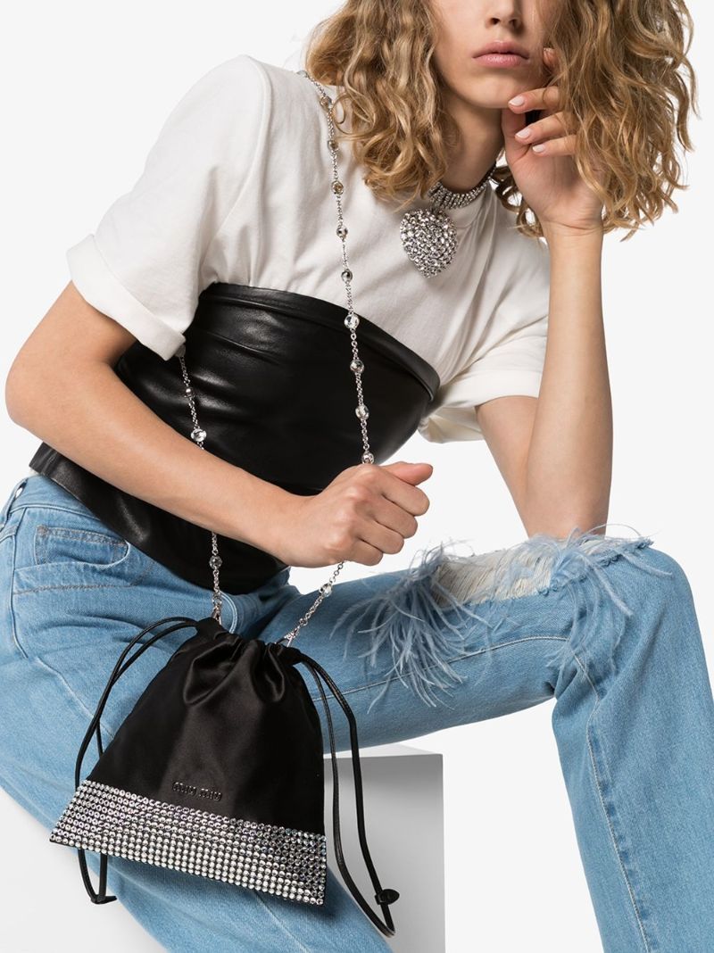 Ayers Crystal-studded Shoulder Bag