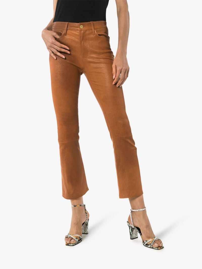 Le Crop Leather Trousers