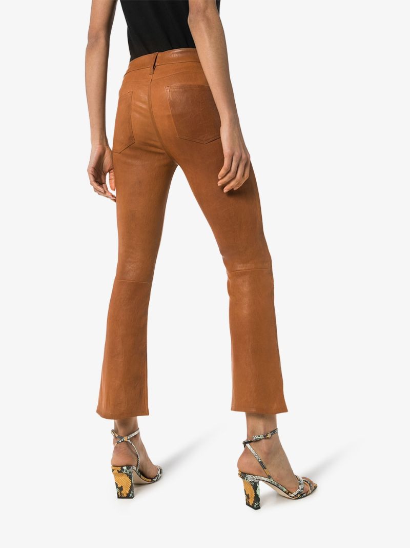 Le Crop Leather Trousers