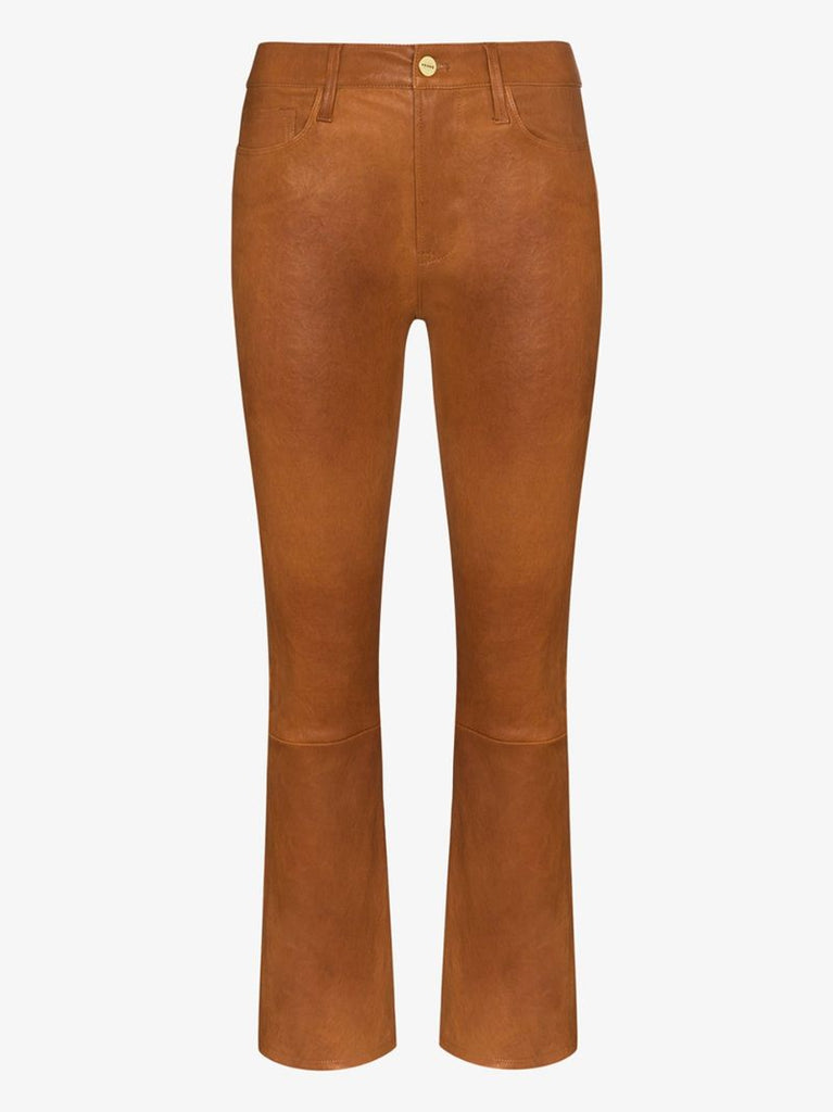 Le Crop Leather Trousers