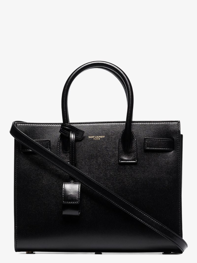 Black Sac De Jour Baby Leather Tote Bag
