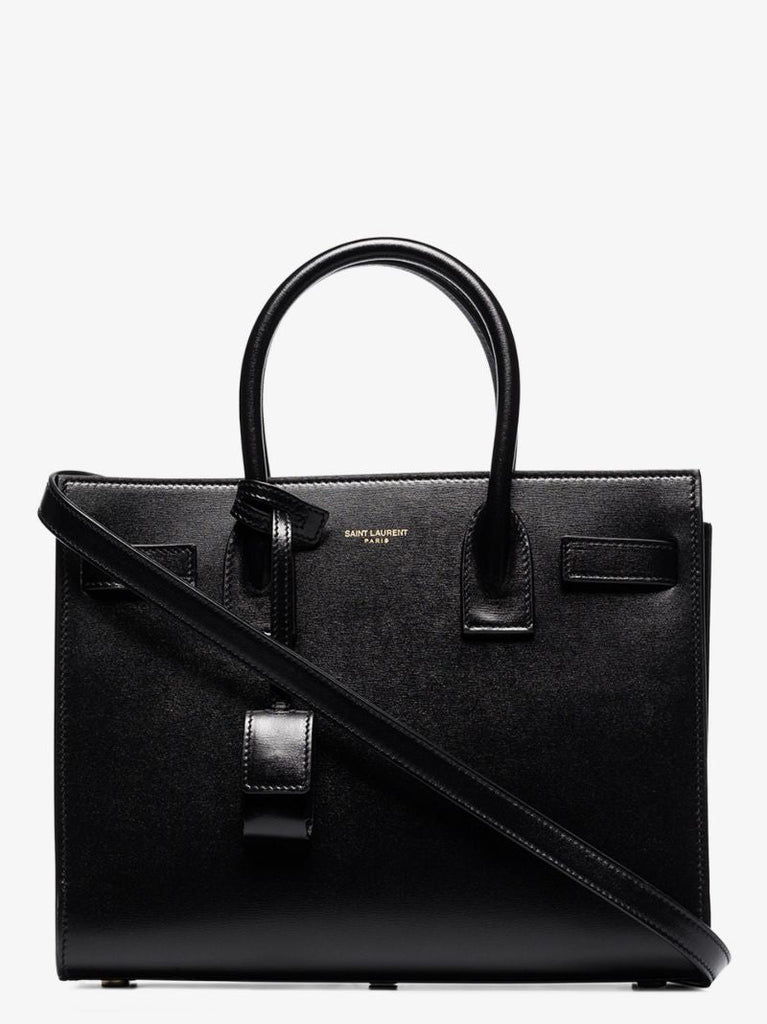 Black Sac De Jour Baby Leather Tote Bag