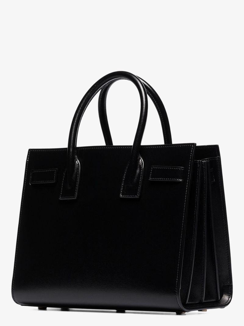 Black Sac De Jour Baby Leather Tote Bag