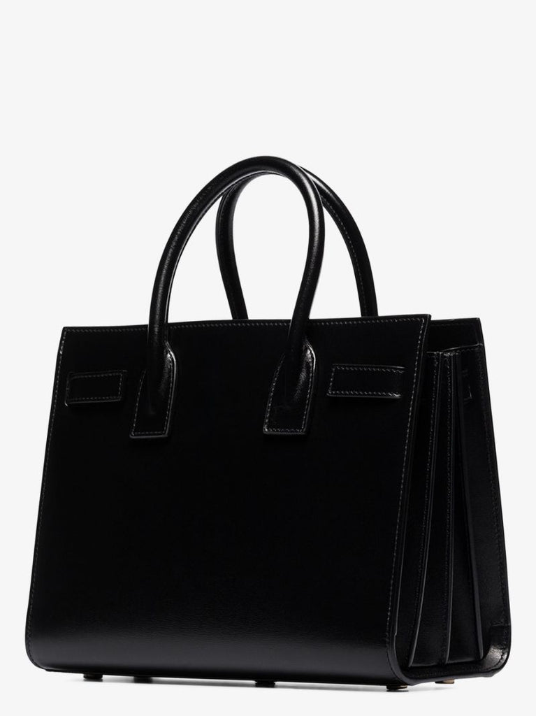 Black Sac De Jour Baby Leather Tote Bag