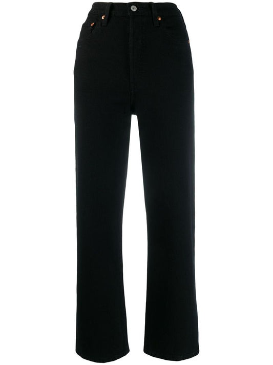 Black Ribcage Straight-leg Jeans