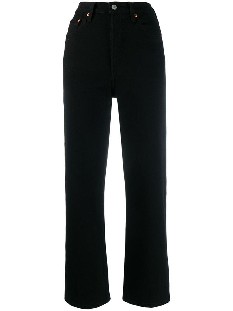 Black Ribcage Straight-leg Jeans