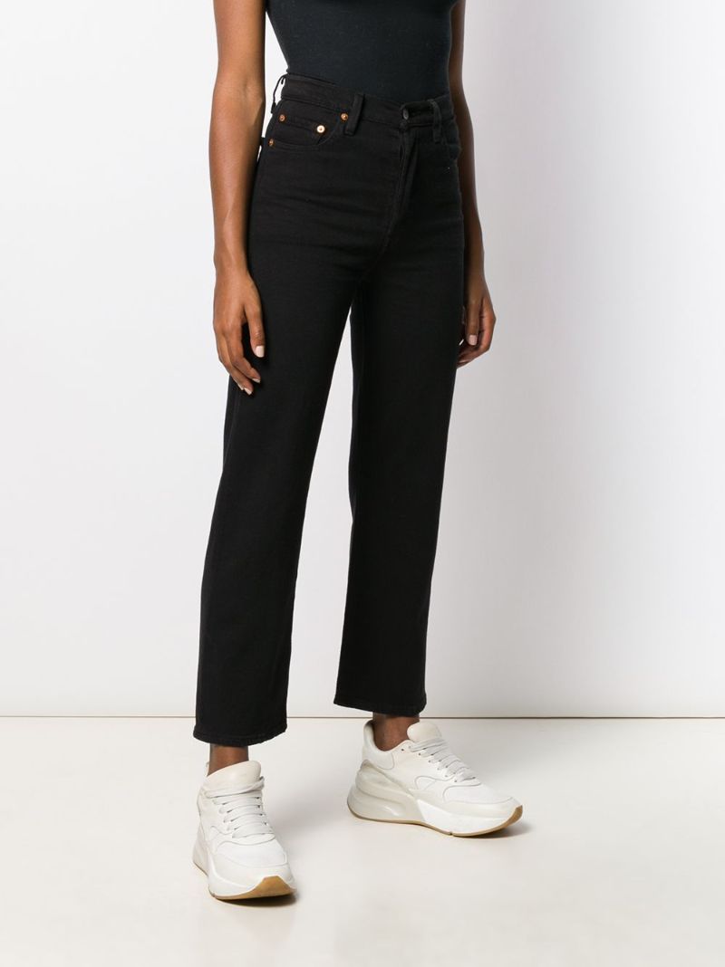 Black Ribcage Straight-leg Jeans