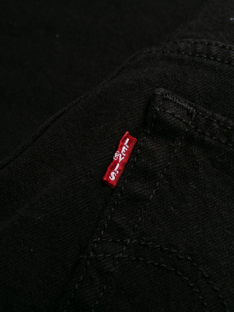 Black Ribcage Straight-leg Jeans
