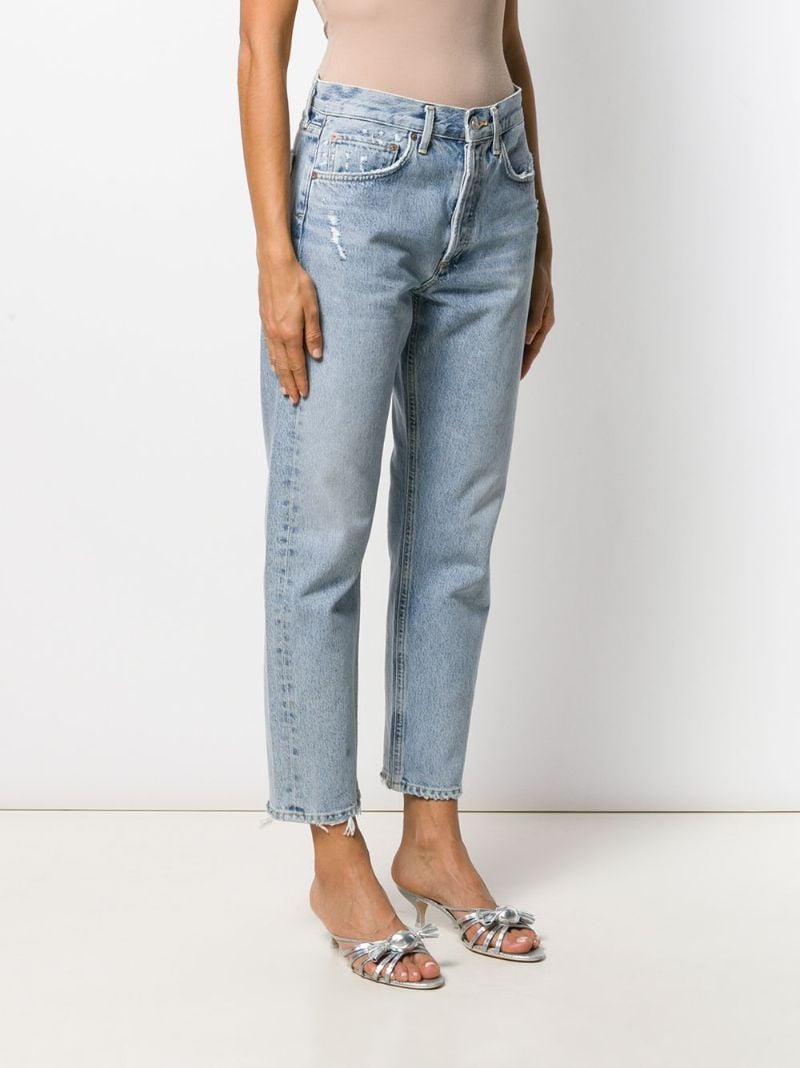Blue Parker Straight-leg Cropped Jeans