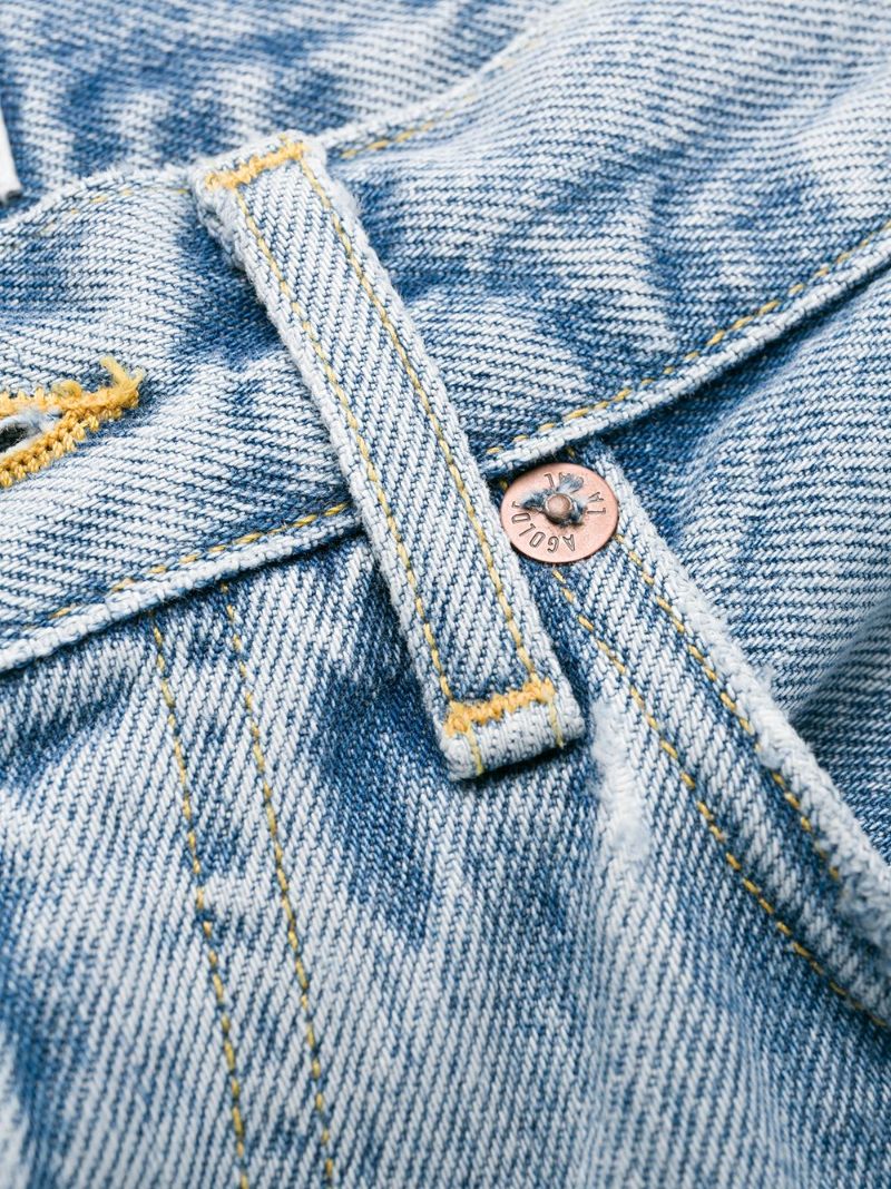 Blue Parker Straight-leg Cropped Jeans