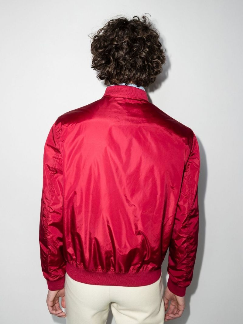 Red Gg Supereme Reversible Bomber Jacket