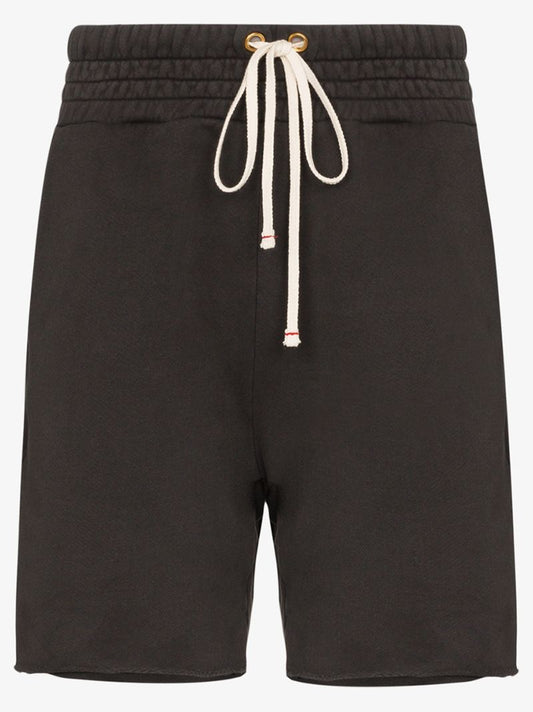 Grey Ragged Hem Drawstring Shorts