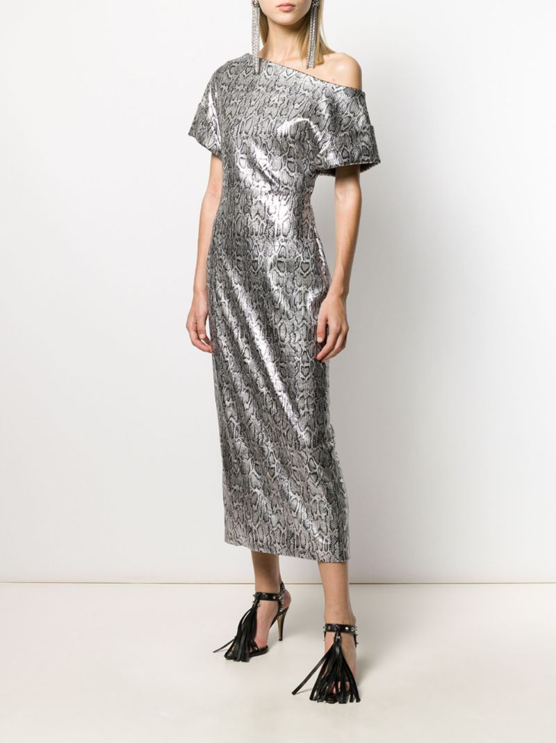 Sequin Snake Print Dress