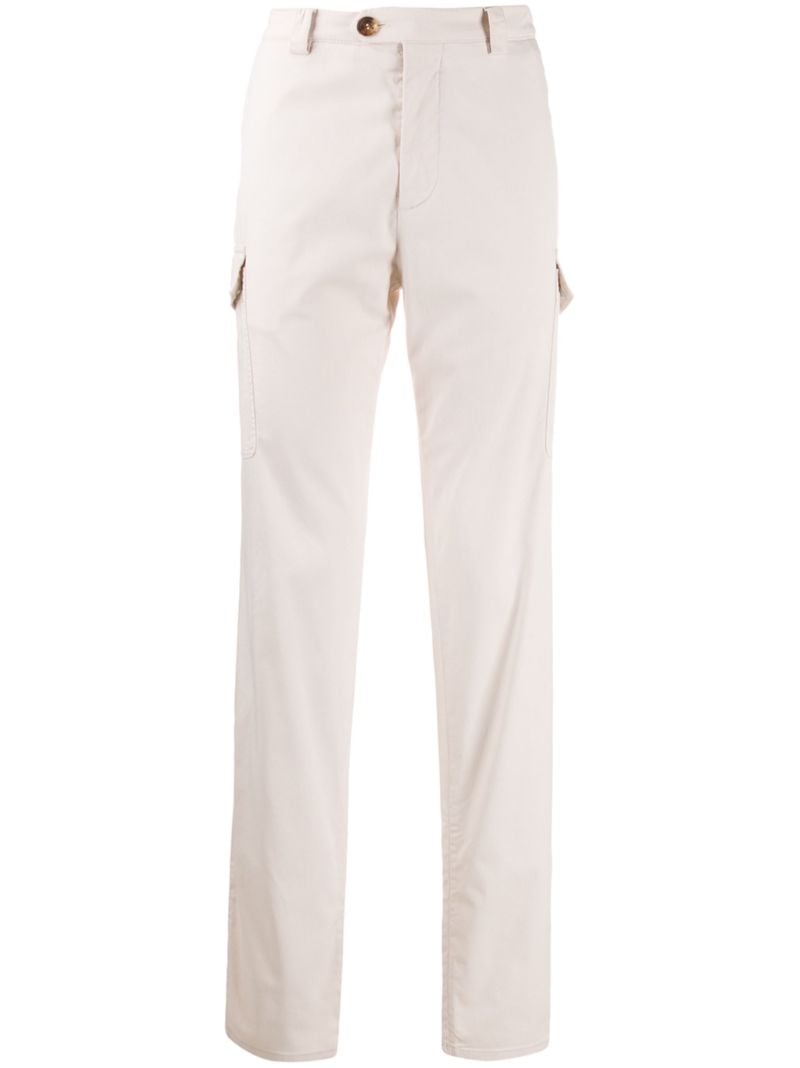 White Straight Leg Trousers