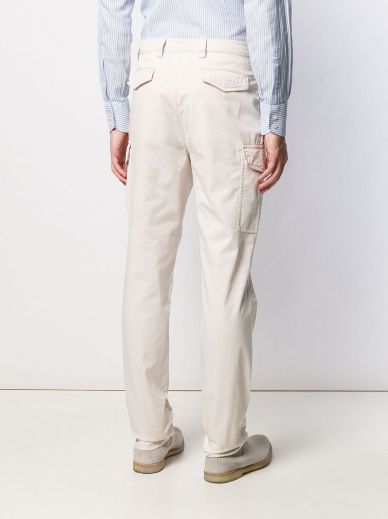 White Straight Leg Trousers