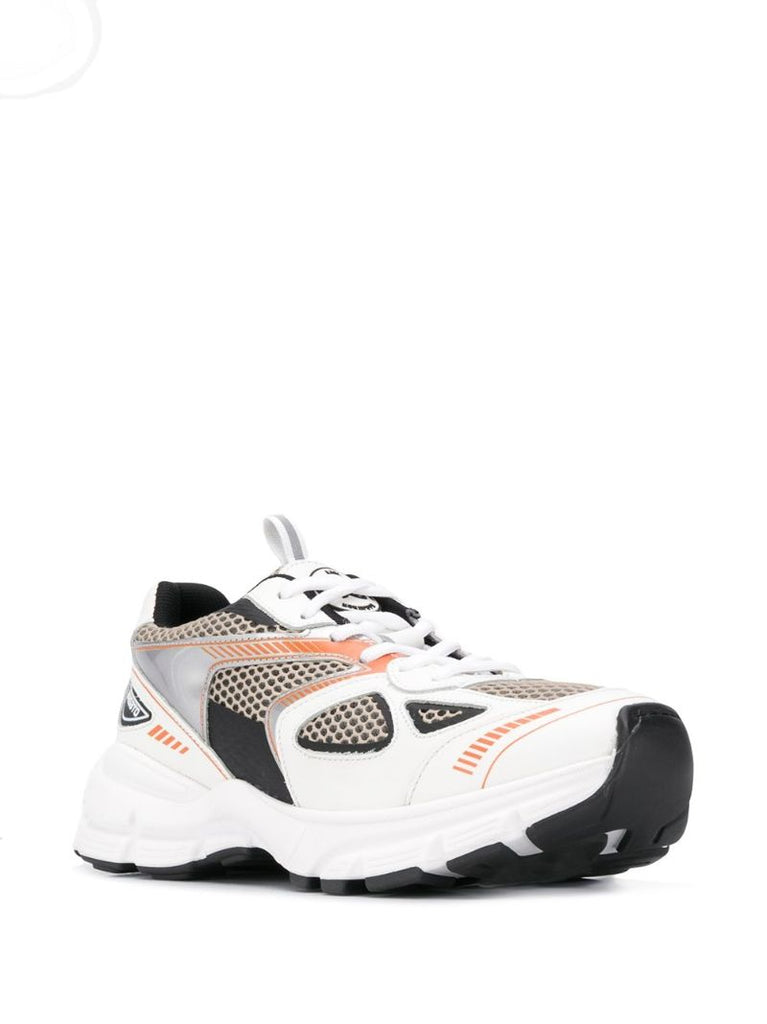 White Marathon Runner Leather Sneakers